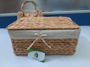 Ensemble de paniers en jacinthe d'eau tressés à la main, écologiques, pour la décoration de la maison, Vietnam - Product Image 2