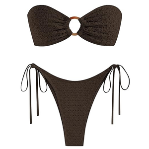 Ensemble de lingerie sexy pour femmes, soutien-gorge et bikini en dentelle, effet push-up - Product Image 1