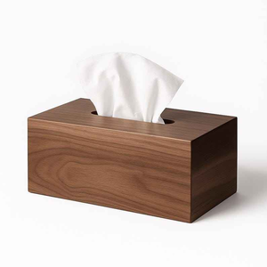 Boîte à mouchoirs en bois naturel écologique de haute qualité avec un motif unique pour une vie durable à prix abordable - Product Image 2