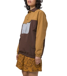 Veste Anorak Coupe-Vent Femme Personnalisable avec Logo, Blocs de Couleurs, Boutons, Demi-Zip, Style Rétro, Légère, pour Randonnée en Extérieur - Product Image 5