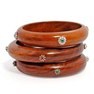 กำไลข้อมือไม้ชีแชมทำมือ ชุบทองโรเดียม ประดับคริสตัลสวารอฟสกี้ กำไลแบบหนา สำหรับผู้หญิง ผู้ชาย ของขวัญ เครื่องประดับ - Product Image 3