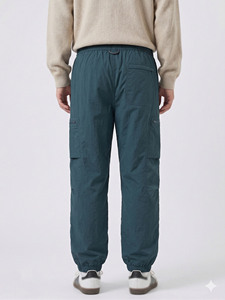 Pantalon cargo en nylon pour homme, taille élastique, multi-poches, léger, résistant au vent, vêtements décontractés pour l'extérieur, directement de l'usine - Product Image 3