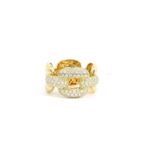 Gold Plated Rhodium Plated 925 Sterling <b>Silver</b> Moissanite Cluster Cuban Band Hip Hop <b>Chunky</b> <b>Ring</b> for Anniversary & Wedding Gifts - Product Image 3