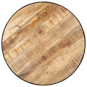 Tavolino in legno massello di Mango grezzo 26.8 \ "x26.8 \" x14.2 \ "colore nero - Product Image 3