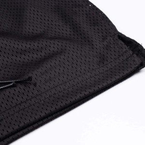 Shorts de sport décontractés pour hommes, en toile noire unie, taille élastique, respirants, écologiques, 100% coton, tendance - Product Image 4