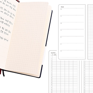 Recycled Paper Hardcover <b>A5</b> Leather <b>Notebook</b> Custom Planner - Product Image 3