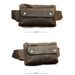 Handmade Genuine Leather Vintage Chest <b>Sling</b> <b>Bag</b> for Men and Women Dark Gray Custom Fashion Leather Crossbody Shoulder <b>Bag</b> - Product Image 5