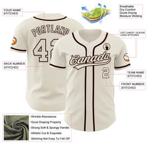 Custom Men Baseball uniform Jersey Breathable Polyester Unisex Adult Short Sleeve Button Front Team Name Print - Product Image 2