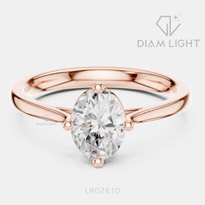 0.93CT Oval Cut Solitaire Wedding <b>Ring</b> Fine Jewelry IGI Certified 14K White Gold Lab Grown Diamond Engagement Wedding <b>Ring</b> - Product Image 3