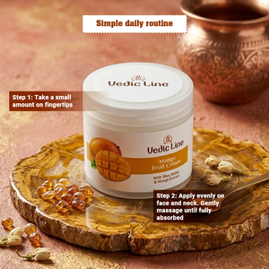 VEDICLINE Crema Facial de Masaje con Manteca de Karité y Mango Natural - 100ml Nutrición Profunda, Iluminación de la Piel, Suavidad y Aspecto Saludable - Product Image 4