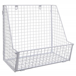 Iron <b>Wall</b> Hanging <b>Basket</b> For Contemporary Home Decoration And Multipurpose <b>Storage</b> Organizer - Product Image 4