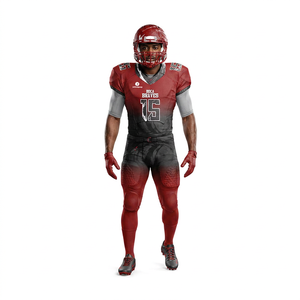 OEM Custom <b>Elite</b> American Football Uniform Set – Black & Grey Sublimated for Adult & Youth Teams - Product Image 1