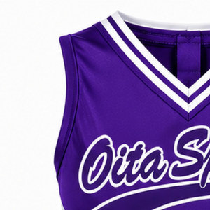 Customized Purple Cheer <b>Shirt</b> Sleeveless Athletic Team Sports Top Competition Training Cheer Squad Uniform Performance Wear - Product Image 3