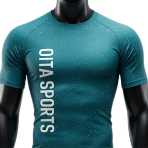 Teal White <b>Men</b> Compression <b>T</b> <b>Shirt</b> <b>and</b> <b>Shorts</b> Set Breathable Quick Dry Fitness Training Gym Running Workout Athletic Sportswear - Product Image 3
