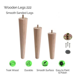 Wooden <b>Legs</b> for <b>Table</b>, Sofa, Furniture Round Shape Wooden <b>Legs</b>, Solid Wood <b>Legs</b> for Sofa - Product Image 3
