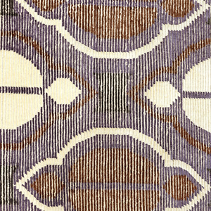 Alfombra con Patrón de Linterna en Tonos Malva, Gris, Marrón y Marfil, Alfombra Moderna de Diseño Geométrico, Antideslizante, Ecológica, Hecha a Mano con Lana Gruesa para Sala de Estar - Product Image 4