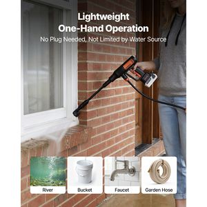 "1200PSI MAX Cordless Pressure <b>Washer</b> with Brushless Motor 6 Nozzle Water Hose 4 Speed Adjustable for BMW <b>Car</b> Wash" - Product Image 4