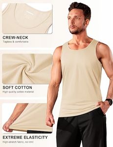 Fabricante de Camisetas sin Mangas para Hombre de Marca Privada, Chaleco Deportivo de Algodón Personalizado para Gimnasio, Fitness, Entrenamiento y Running, OEM, ODM, Venta al Por Mayor - Product Image 5