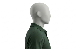 Polo homme vert foncé à manches courtes, col rabattu, coupe classique, 100% coton, couleur unie, toutes saisons - Product Image 5