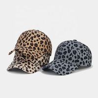 Gorra de béisbol de pana con estampado de leopardo y cebra, lavada, desgastada, con diseño de coleta cruzada y estilo desordenado