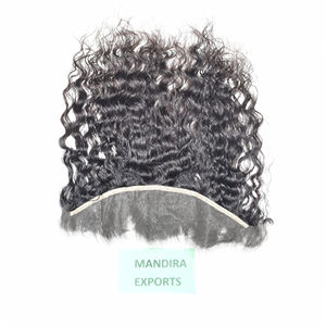 100% Remy suelta onda profunda sedoso 13*4 Frontal HD cabello ondulado extensiones de cabello indio virgen crudo cabello humano de mujer negra de alta calidad - Product Image 1