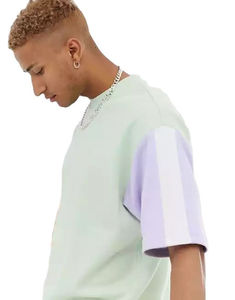 Producto en Oferta, Nueva Llegada, Conjunto de Camiseta y Pantalones Cortos de Verano para Hombre, Conjunto de Dos Piezas en Color Contrastante para Adultos - Product Image 3