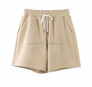 2025 nueva llegada logotipo personalizado impreso francés Terry gimnasio Fitness pantalones cortos estilo Formal con botón decoración algodón fabricado - Product Image 2