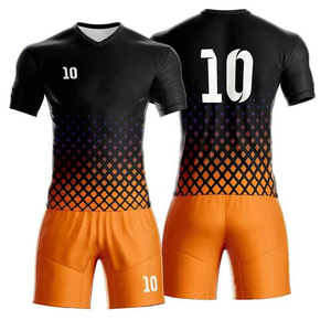 ชุดฟุตบอลชาย แห้งเร็ว ระบายอากาศดี เสื้อและกางเกงขาสั้น ชุดทีมฟุตบอล พร้อมสกรีนชื่อทีม ผ้าโพลีเอสเตอร์ 100% สำหรับการฝึกซ้อม - Product Image 2