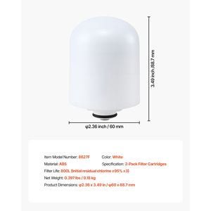 Confezione da 2 Filtri per Rubinetto ad Alta Efficienza a 6 Strati, Sostituzione con Cartuccia Filtrante in PP da 211 Galloni, Durata 3 Mesi - Product Image 4