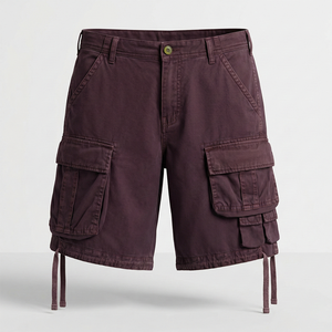 Pantalones Cortos Cargo Casuales para Hombre, 100% Algodón Twill, Color Liso, Estilo Urbano para Verano, Antiarrugas, Secado Rápido, Marca Privada - Product Image 1