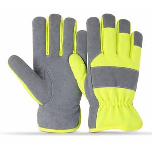 Guantes de Trabajo de Cuero de Alta Visibilidad con Agarre Mejorado para Trabajos al Aire Libre y Tareas Pesadas, Rendimiento Profesional en el Campo - Product Image 1