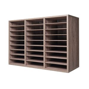 Organizzatore per Documenti in Truciolato a 27 Scomparti con Ripiani Rimovibili, Classificatore Postale per Casa o Ufficio - Product Image 1