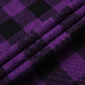 Men's Purple <b>Black</b> Checkered Flannel Shirt Full Sleeve Autumn Style Cotton Plaid Design Long Sleeve Button Down <b>Top</b> - Product Image 4