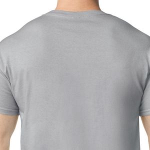 Camiseta Clásica Gris para Hombre, Cuello Redondo, Manga Corta, Lisa, Informal, de Algodón, Corte Regular, Logotipo Personalizado, Venta al por Mayor, Uso Diario Básico - Product Image 5