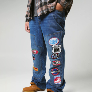 Latest Design OEM Service Baggy Jeans Pants For <b>Men</b> Comfortable Premium Quality <b>Men</b> Baggy Jeans Pants - Product Image 1