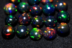 Black Opal Gemstone Natural Ethiopian Opal <b>Round</b> Cabochon Multi Fire Smooth Gemstone For Jewelry Making With Amazing Play Color - Product Image 3