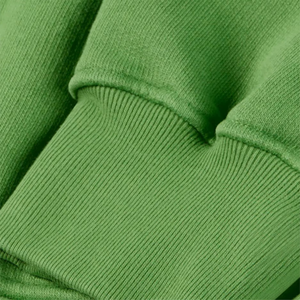 Sweat-shirts unisexes verts surdimensionnés en polaire décontractés avec poche, tricotés 100% coton respirant, couleur unie pour l'hiver, MADE BY BS - Product Image 2