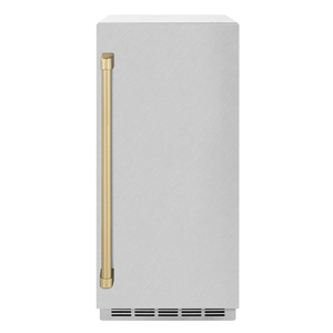 Réfrigérateur encastrable de 15 pouces avec machine à glaçons intégrée, porte en acier inoxydable, pompe de drainage pour cuisine - Product Image 1