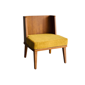 Modern Upholstered Restaurant Dining <b>Chair</b> with Cushioned Seat and <b>Back</b> Teak Wood Frame for Coffee Shop and Commercial Use - Product Image 1