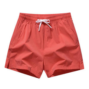 Men's Solid Color Quick Dry Shorts Mid Waist Drawstring Casual Style 100% Polyester Short Length - Product Image 5