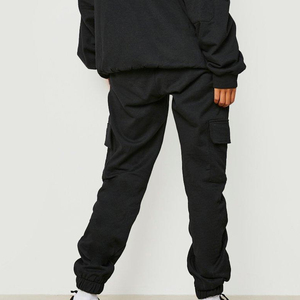 Ensemble deux pièces personnalisable pour femme, grande taille, en polaire à capuche, style streetwear sportif, respirant, antibactérien, 100 % coton, hiver, couleur unie - Product Image 6