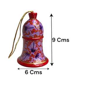Luxury Handmade Paper Mache <b>Mini</b> <b>Christmas</b> <b>Tree</b> Ornaments with Circle Bells for Home Decorations Party Crafts Festive Holiday - Product Image 4