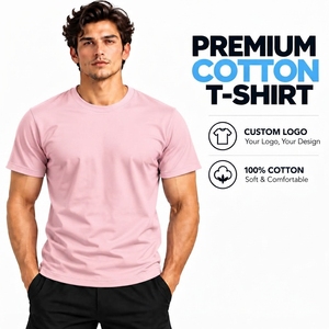 T-shirt personnalisé pour homme en dropshipping, 100 % coton, sans MOQ, livraison rapide, streetwear, tee-shirt uni, broderie, délavé à l'acide - Product Image 1