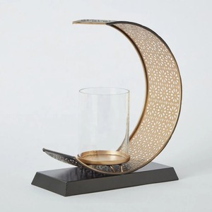 Candelabro de Metal con Forma de Luna Creciente y Diseño de Filigrana, el Más Vendido, para Decoración de Ramadán Kareem - Product Image 2