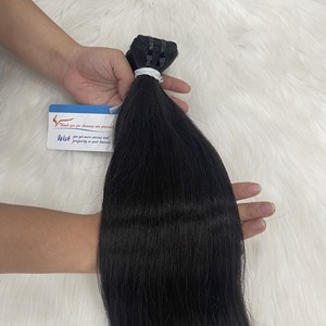 Extensiones de Cabello Humano Remy Vietnamita Negro Liso Natural en Oferta, 100% Sedoso, Doble Trama a Máquina, Sin Enredos, la Mejor Calidad - Product Image 4