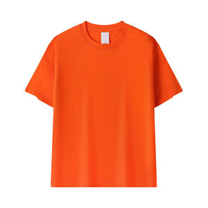 Camiseta Infantil al por Mayor, Unisex, de Manga Corta, Oversize, de Color Sólido, 100% Algodón, 230G, con Logotipo Bordado Personalizado OEM - Product Image 4