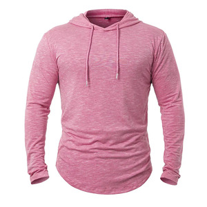 Sudadera con Capucha Personalizada para Hombre, Corte Regular, Ligera, Color Gris Sólido, Informal, Tejida, Transpirable, para Invierno, 100% Algodón Felpa - Product Image 4