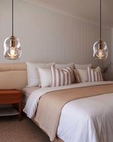 Lampe suspendue moderne et contemporaine en verre transparent, globe organique en laiton doré, cordon réglable, pour chambre à coucher, table à manger, petite ou moyenne taille