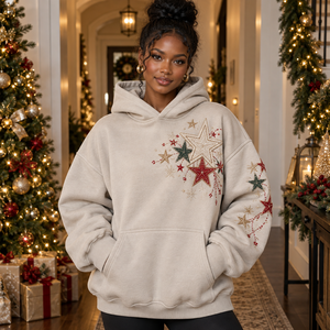 Sudadera con Capucha Navideña Personalizada para Mujer, MOQ Bajo, Regalo de Invierno, Suave, Cálida, para Fiestas, Ropa Informal, Estilo Urbano - Product Image 1