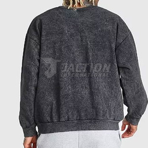 Nueva Llegada, Venta Especial, Sudaderas Básicas con Lavado Ácido para Hombre, Sudaderas Básicas con Lavado Ácido de Diseño Personalizado al por Mayor para Hombre - Product Image 5
